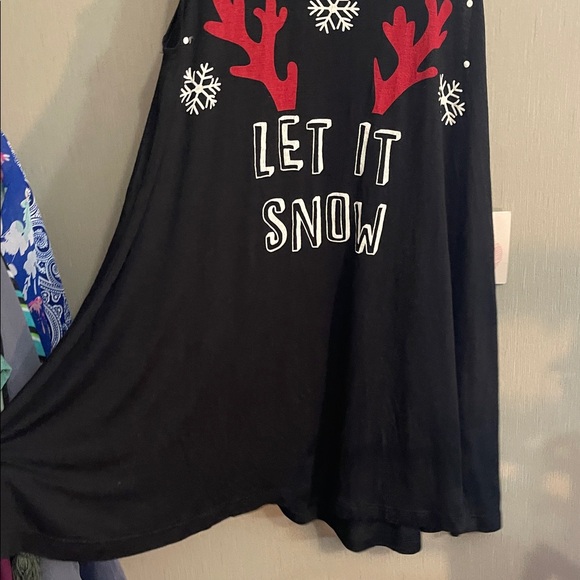 Let is snow NWT gage boutique tunic reindeer Christmas top small - Picture 3 of 4